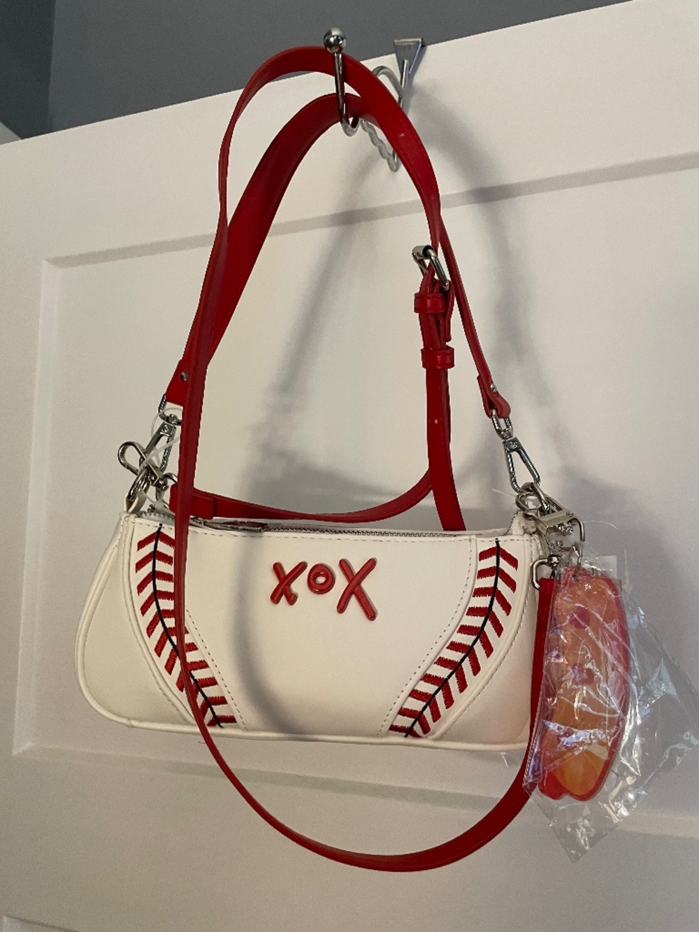 Betsey Johnson baseball purse